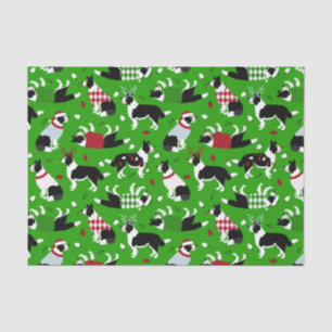 Weihnachts-Border-Collie-Tissue Seidenpapier
