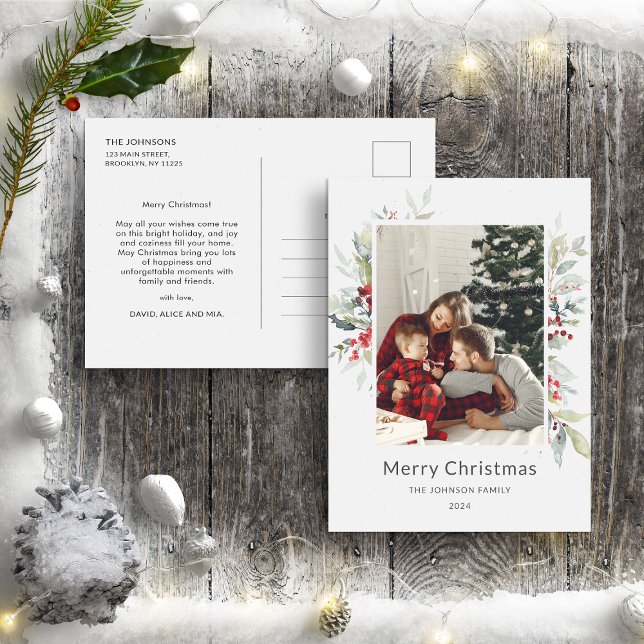 Weihnachts-Bouquet in den Roten Bergen Ein Foto Postkarte (Von Creator hochgeladen)