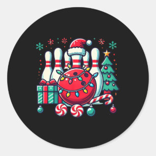 Weihnachts Bowling Buttone Reindeer Xmas Bowler Me Runder Aufkleber
