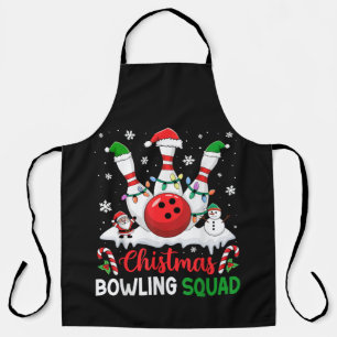 Weihnachts-Bowling-Mannschaft Xmas-Lichter Santa Schürze