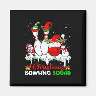 Weihnachts-Bowling Squad Dabbing Bowling Magnet