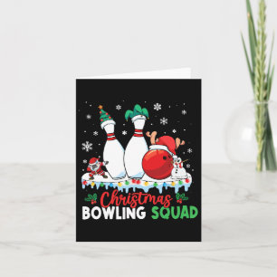 Weihnachts-Bowling Squad Dabbing Santa Funny Chris Karte