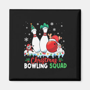 Weihnachts-Bowling Squad Dabbing Santa Funny Chris Magnet