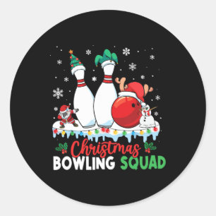 Weihnachts-Bowling Squad Dabbing Santa Funny Chris Runder Aufkleber