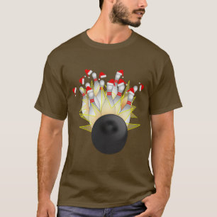 Weihnachts-Bowling Strike T-Shirt