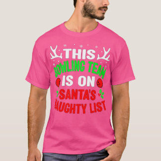 Weihnachts-Bowling-Team auf der Santas-Liste Männe T-Shirt