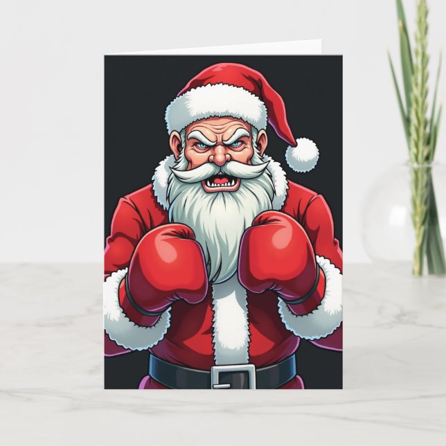 Weihnachts-Boxen-Santa Karte (Vorderseite)