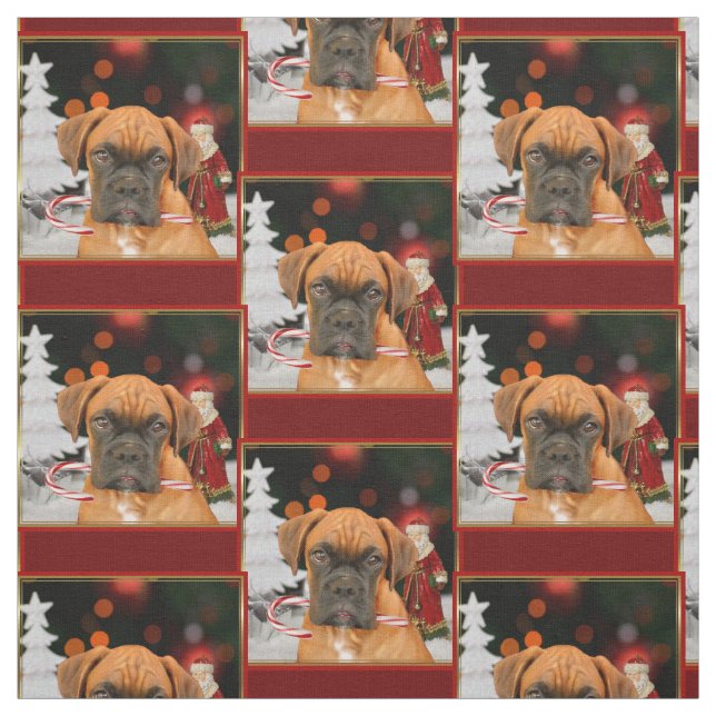 Weihnachts-Boxer-Hundemuster Fabrik Stoff (Muster)