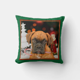 Weihnachts boxerhundequadrat-Wurfskissen Kissen