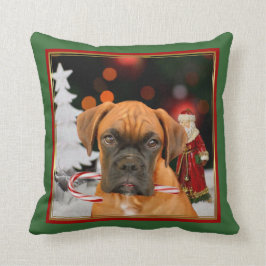 Weihnachts boxerhundequadrat-Wurfskissen Kissen