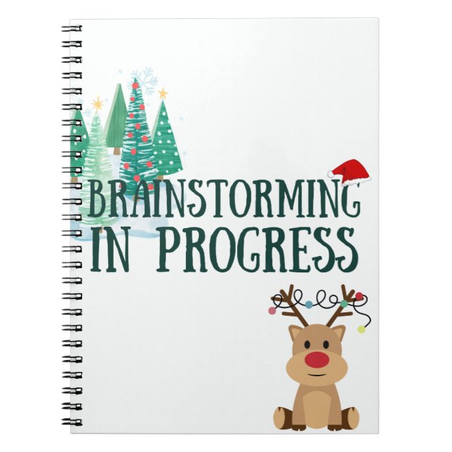 Weihnachts-Brainstorming im Progress-Notebook Notizblock (Vorderseite)