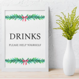 Weihnachts-Branch Drinks Kinderdusche Poster