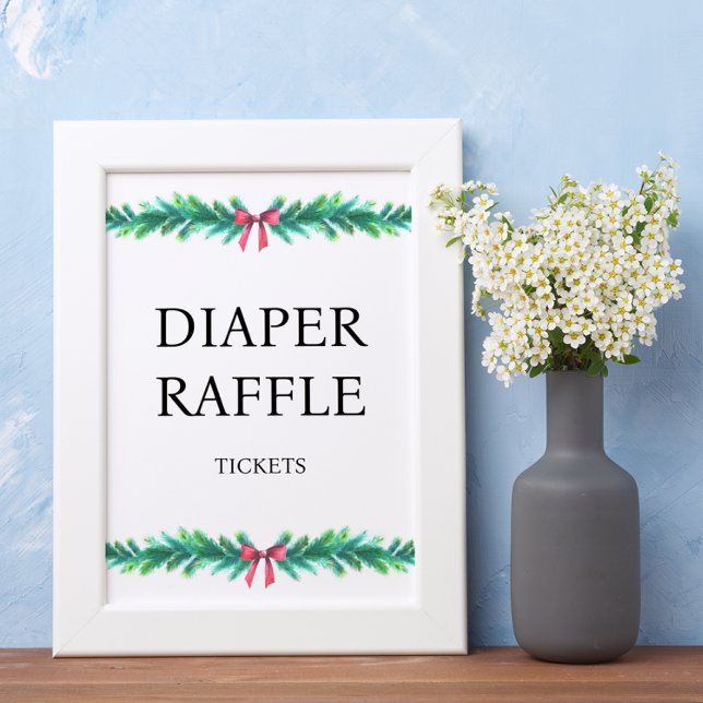Weihnachts-Branchen-Windeln Raffle Baby-Dusche Poster (Von Creator hochgeladen)