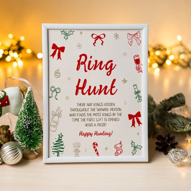 Weihnachts-Brautparty-Ring-Such-Spiel Poster (Von Creator hochgeladen)