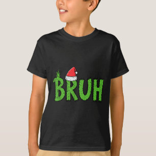 Weihnachts-Bruh-Santa-Hut Lustiger Xmas-Meme-Humor T-Shirt