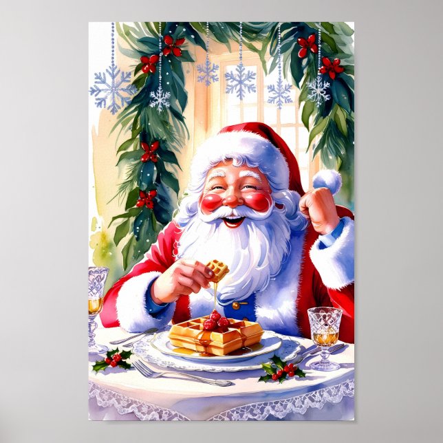 Weihnachts-Brunch Moderne Print Poster (Vorne)