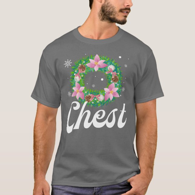 Weihnachts-Brust Adorable hässlich süß Winter Weih T-Shirt (Vorderseite)