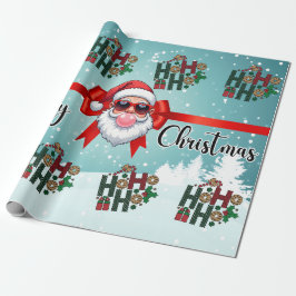 Weihnachts-Bubble-Gum-Santa-Geschenkpapier Geschenkpapier