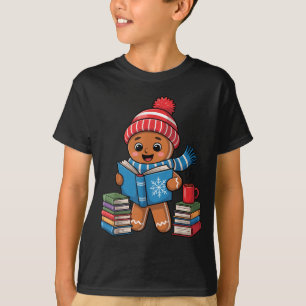 Weihnachts-Bücherwurm Lebkuchen Bücher Lesen Lusti T-Shirt