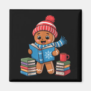 Weihnachts-Bücherwurm-Lebkuchen-Lesen-Bücher-Lusti Magnet