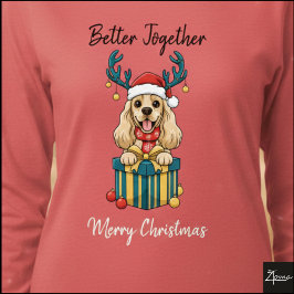 Weihnachts-Buff-Cocker-Spaniel-Geschenk-Grafik Tri-Blend Shirt