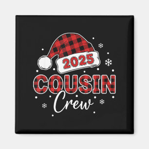 Weihnachts-Buffalo-Kariert 2025 Cousin-Crew-Santa- Magnet