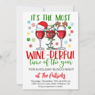 Weihnachts-Bunco-Night-Party Einladung