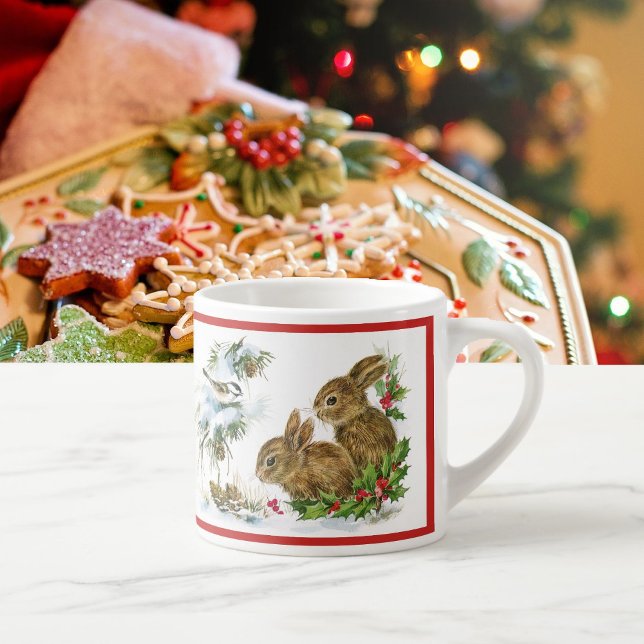 Weihnachts-Bunnies-Kindermeisterschaft personalisi Espressotasse (Von Creator hochgeladen)