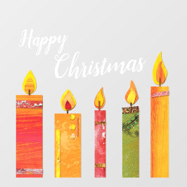 Weihnachts buntes gestrichenes Papier geschnitten Fensteraufkleber