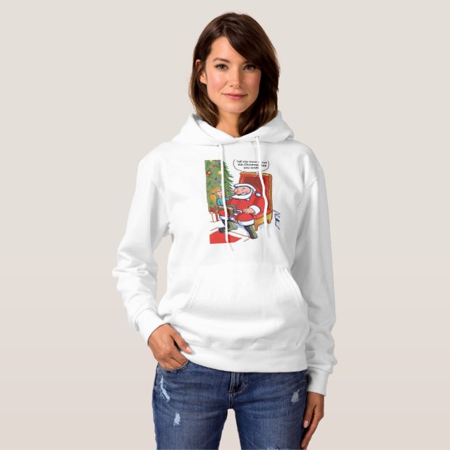 Weihnachts-Business-Partner Frauen weißen Hoodie (Vorne ganz)
