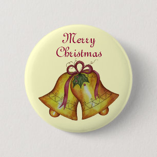 Weihnachts-Button Frohe Weihnachtsglocken Button