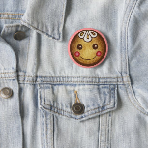 Weihnachts-Button Lebkuchenjunge Mädchen Button