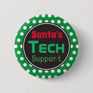 Weihnachts-Button-Pin für den technischen Support Button