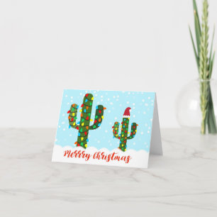 Weihnachts-Cactus, dekorierte Cactus-Weihnachtskar Karte