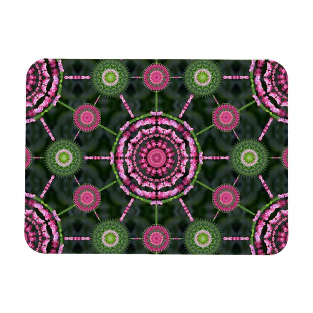 Weihnachts Cactus Mandala Array Christmas Magnet (Horizontal)