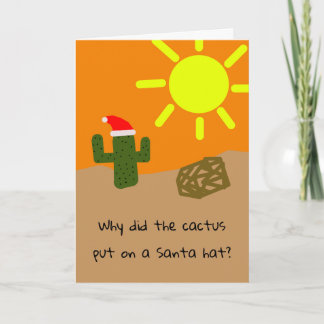 Weihnachts-Cactus-Witz Karte