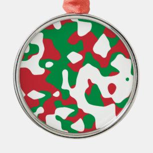 Weihnachts-Camouflage Silbernes Ornament