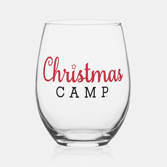 Weihnachts-Camp-Brille | Beste Weihnachtsbrille! Weinglas Ohne Stiel (Vorderseite)