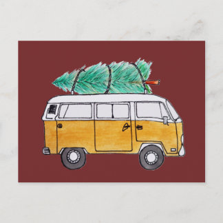 Weihnachts-Campervan Postkarte