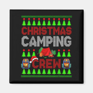 Weihnachts-Camping-Crew Xmas Pullover Santa Camper Magnet