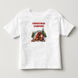 Weihnachts-Camping Kleinkind Jersey T-shirt