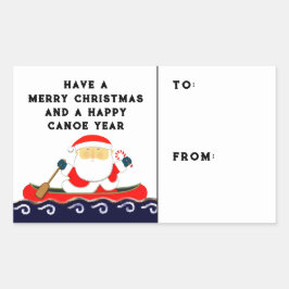 Weihnachts Camping Weihnachtsgeschenke Tags Rechteckiger Aufkleber