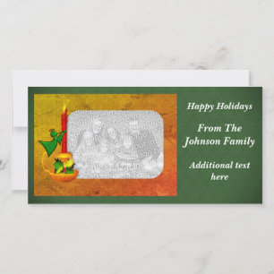 Weihnachts Candle Angel Holiday Foto Card Feiertagskarte