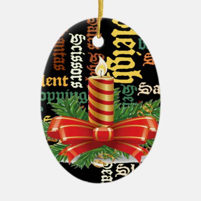 Weihnachts-Candle Keramikornament (Vorne)