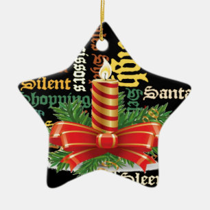 Weihnachts-Candle Keramikornament