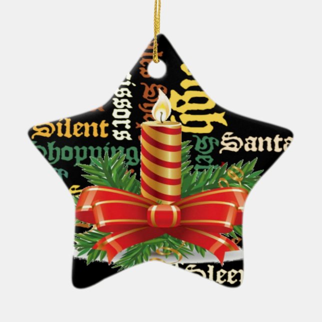 Weihnachts-Candle Keramikornament (Vorne)