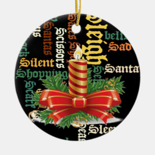 Weihnachts-Candle Keramikornament