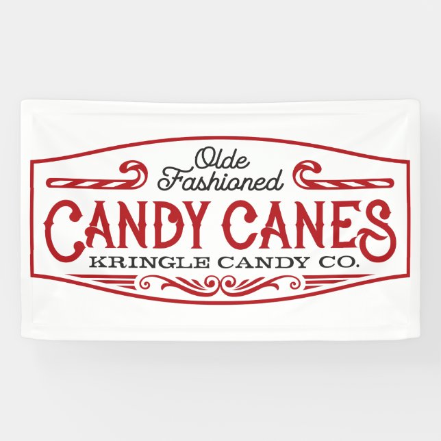 Weihnachts Candy Cane Bar Banner (Horizontal)