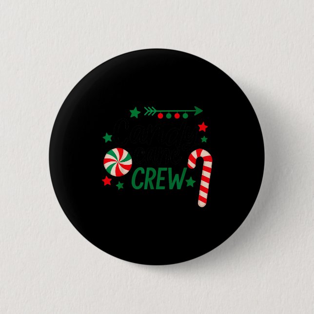 Weihnachts-Candy-Cane-Crew-Shirt Frauen Mädchen Ju Button (Vorderseite)