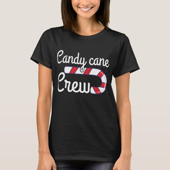 Weihnachts Candy Cane Crew Weihnachten Weihnachten T-Shirt (Vorderseite)
